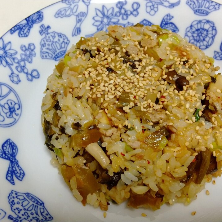 ひき肉と高菜のパラパラ炒飯＋＋